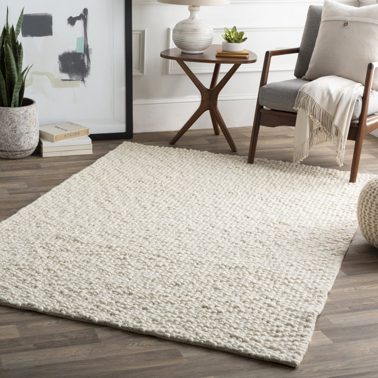 Gracie Oaks Pigg Handmade Flatweave Wool Area Rug in Cream & Reviews